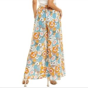 Botanik Studio MEDIUM Wide Leg Pants Skirt Long Floral Flowers